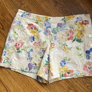 Boho floral shorts from Anthropology